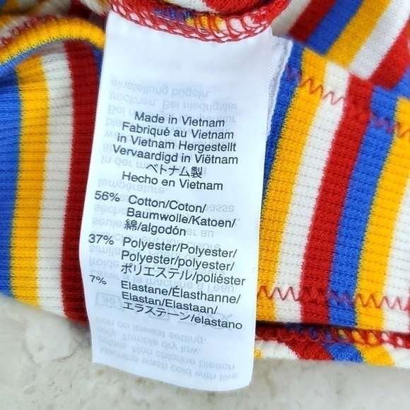 NEW Women's Madewell Rainbow Stripe Ribbed Thong Bodysuit, Size XS and XXS - Red - Picture 9 of 9